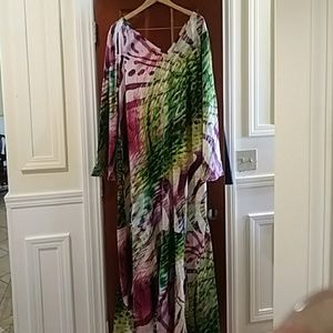 Ashro maxi fishtail Bell sleeve dress